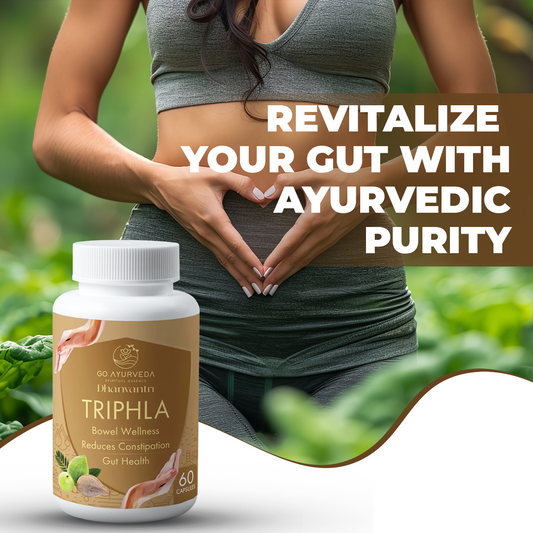 Triphla Capsules | For Constipation, Digestion and Acidity | No added Sugar | 60 Capsules