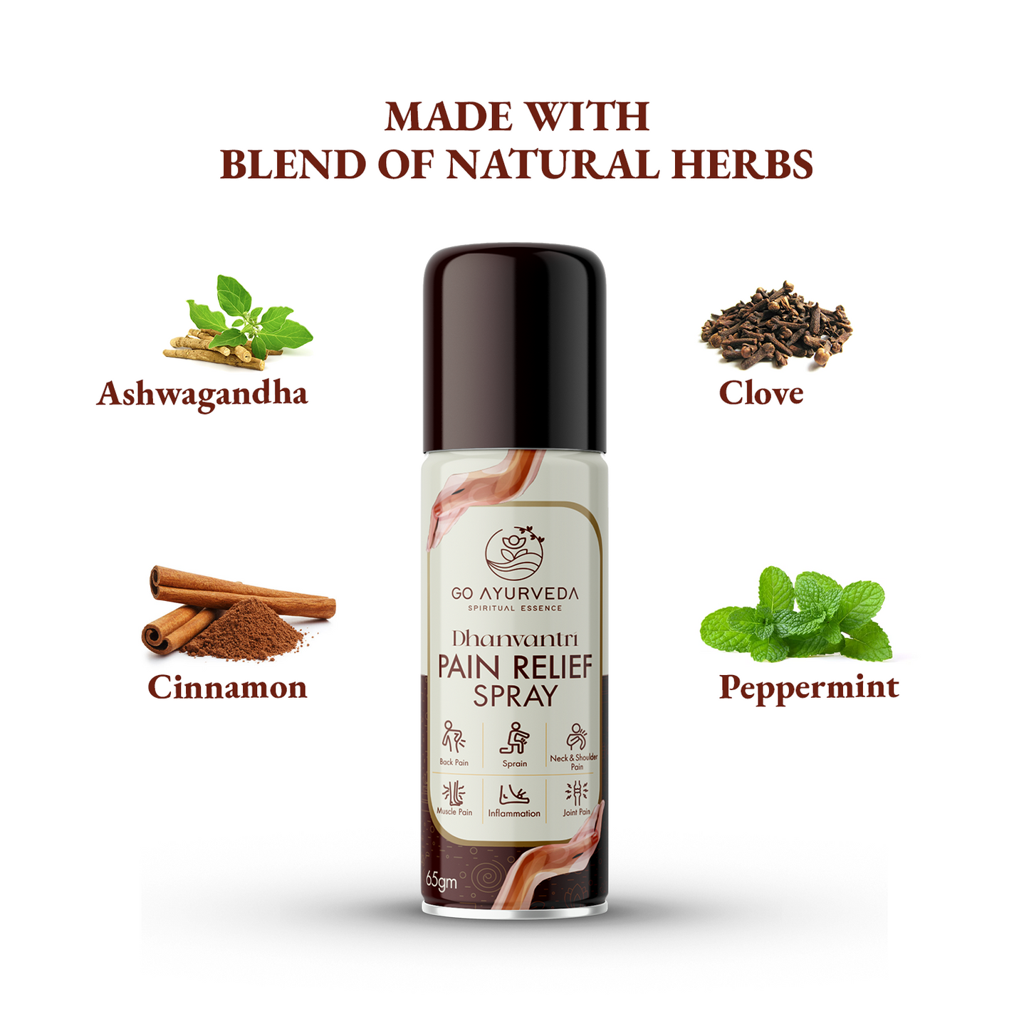 Pain Relief Spray | Instant Pain Relief | Sports and Gym Injuries | 65g