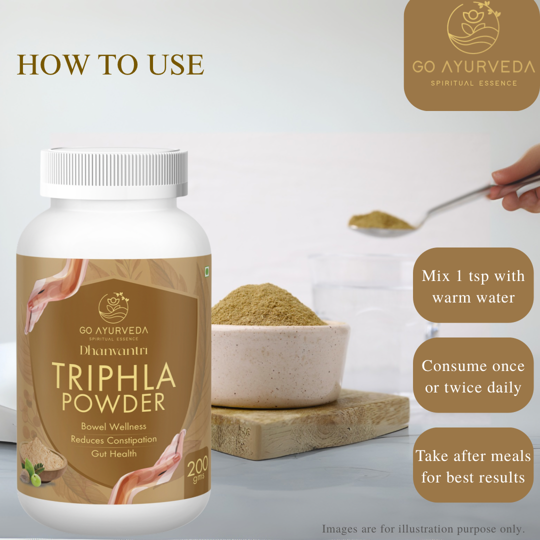 Triphla Powder | For Constipation, Digestion and Acidity | No added Sugar | 200g
