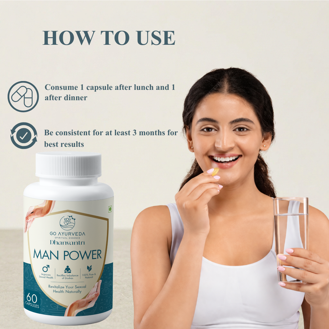Man Power Capsules | Boosts Testosterone | Revital for Men | 60 Capsules