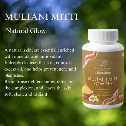 Multani Mitti Powder | Face Pack | Controls Acne & Oil, Tightens Pores | 100g