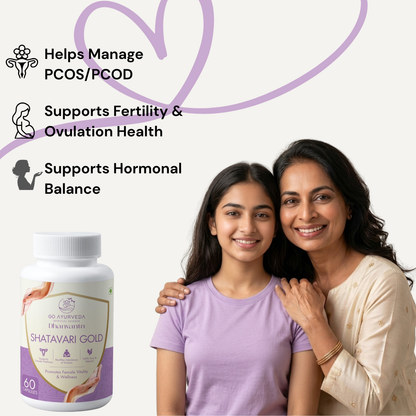 Shatavari Gold Capsules | For Hormonal Balance, PCOD & Women’s Wellness | 60 Capsules