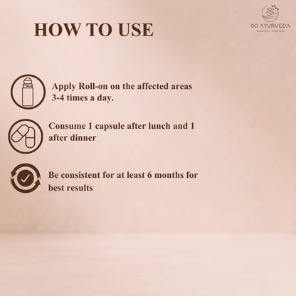 Derm Care Solution - Ayurvedic Capsules & Oil Roll-On for Psoriasis, Eczema & Itching