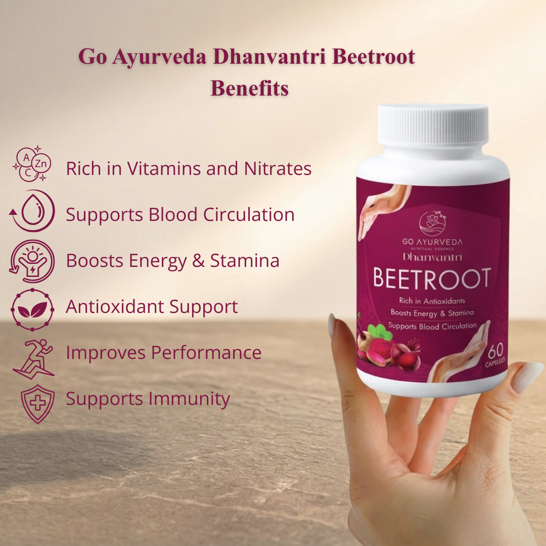 Beetroot Capsules | Supports Blood Circulation, Energy & Cardiovascular Wellness | 60 Capsules