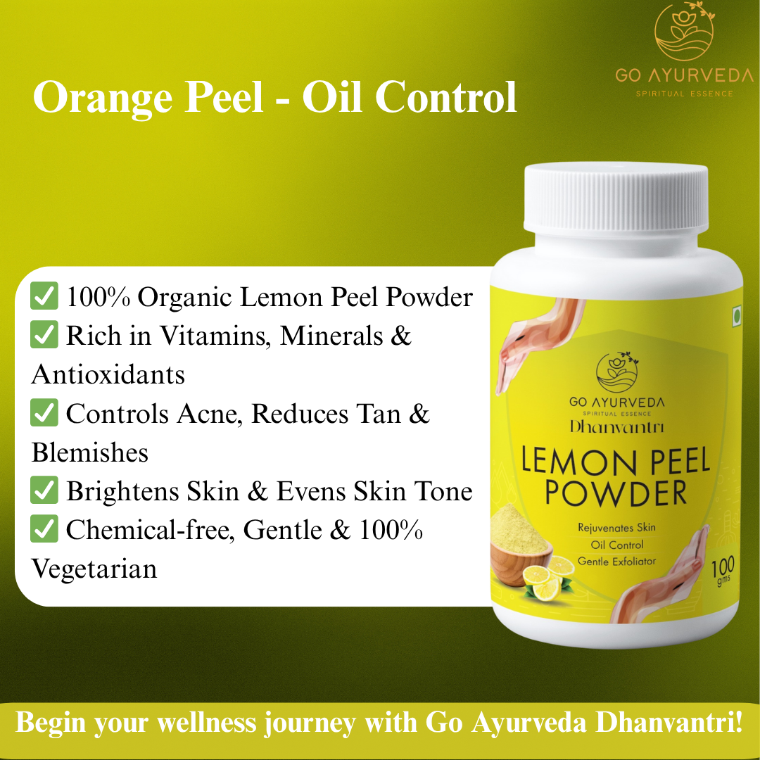 Lemon Peel Powder | Face Pack | Brighten, Detox & Revitalize Skin | 100g