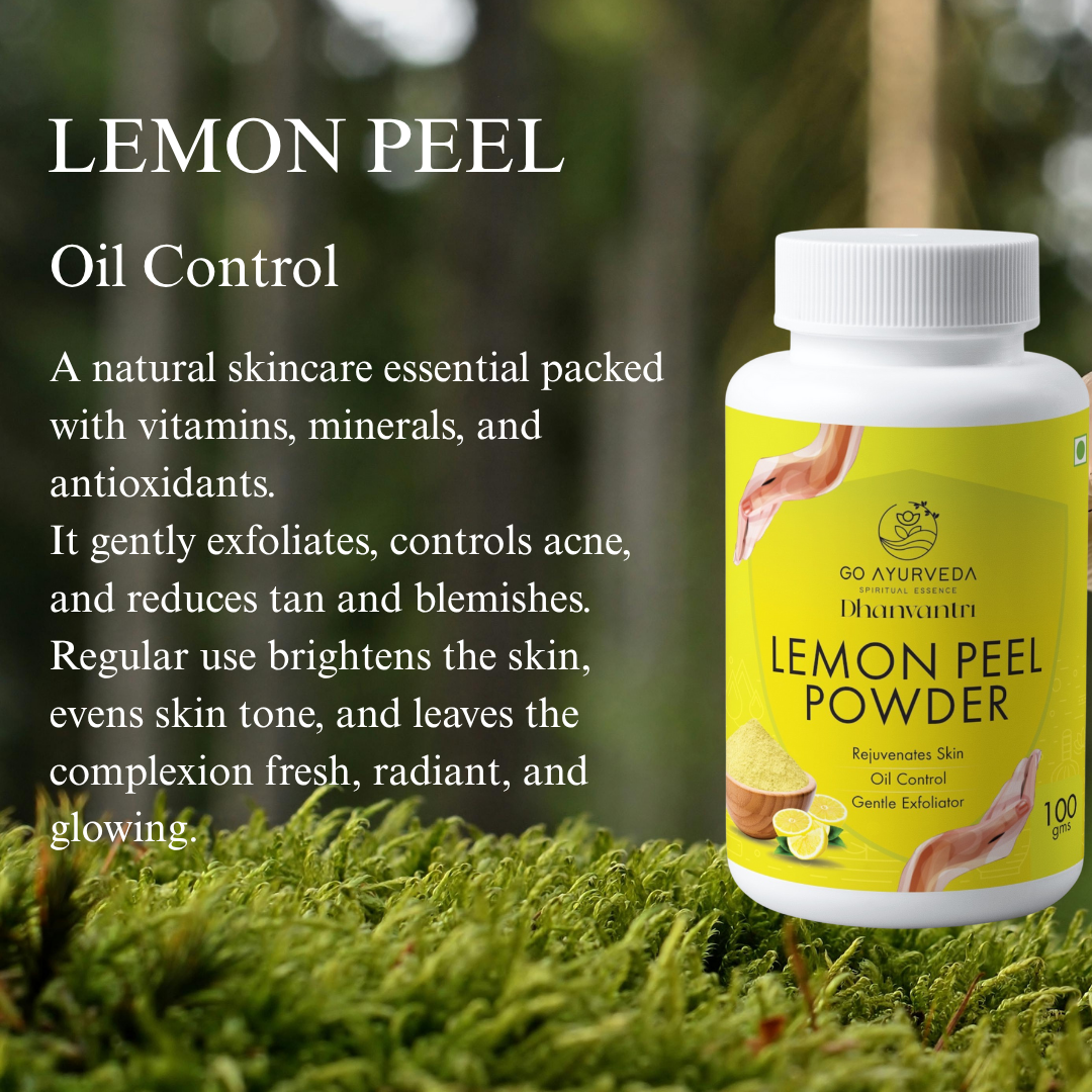 Lemon Peel Powder | Face Pack | Brighten, Detox & Revitalize Skin | 100g