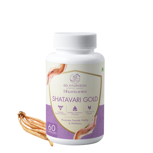Shatavari Gold Capsules | For Hormonal Balance, PCOD & Women’s Wellness | 60 Capsules