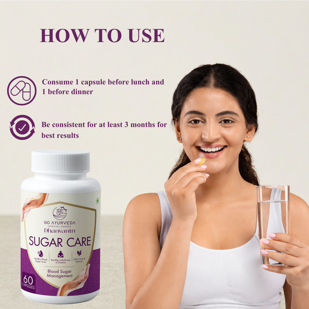 Sugar Care Capsules | Blood Sugar Control | Jamun, Karela & Methi | 60 Capsules
