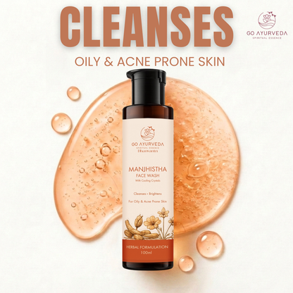 Manjhistha Face Wash | Controls Excess Oil, Gently Cleanses & Brightens Skin | For Oily & Acne-Prone Skin | 100ml