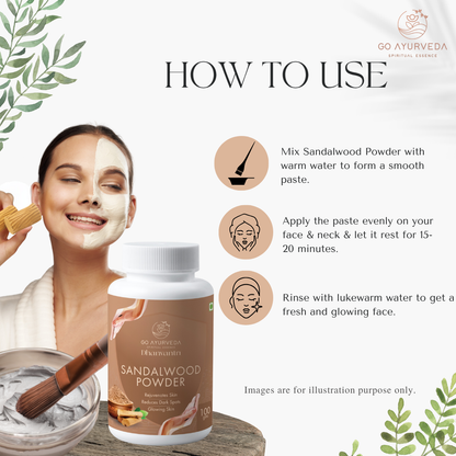 Sandalwood Powder | Face Pack | Soothes, Brightens & Enhances Natural Glow | 100g