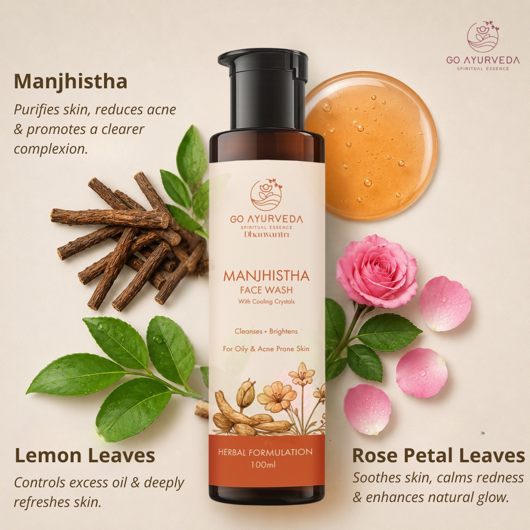 Manjhistha Face Wash | Controls Excess Oil, Gently Cleanses & Brightens Skin | For Oily & Acne-Prone Skin | 100ml