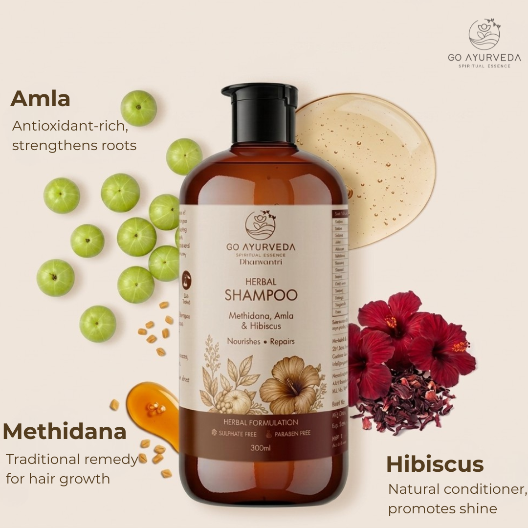 Herbal Shampoo | Strengthens Hair Roots, Reduces Breakage & Nourishes Hair | 300ml