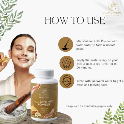 Multani Mitti Powder | Face Pack | Controls Acne & Oil, Tightens Pores | 100g