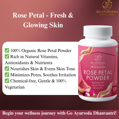 Rose Petal Powder | Face Pack | Brightens & Revitalizes Skin | 100g