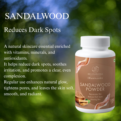 Sandalwood Powder | Face Pack | Soothes, Brightens & Enhances Natural Glow | 100g