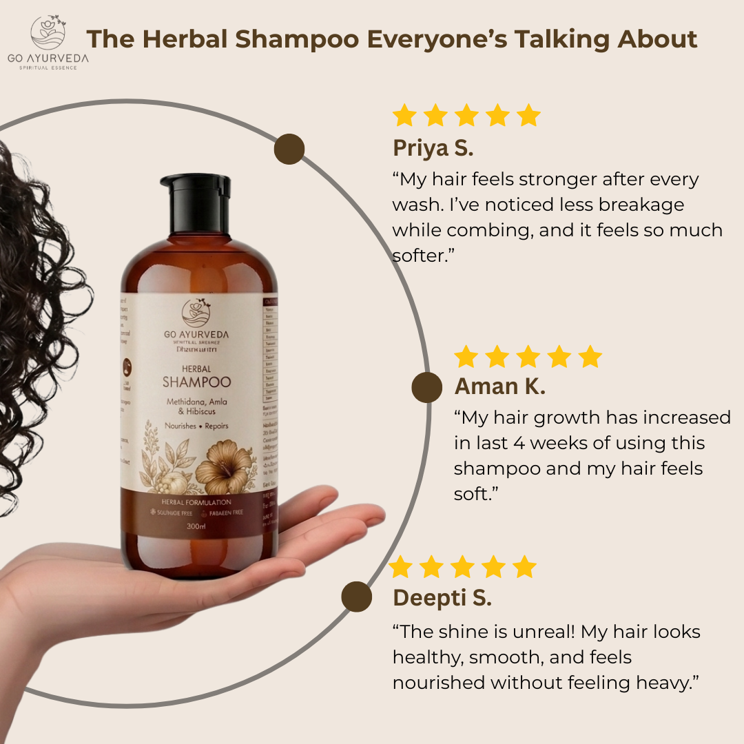 Herbal Shampoo | Strengthens Hair Roots, Reduces Breakage & Nourishes Hair | 300ml