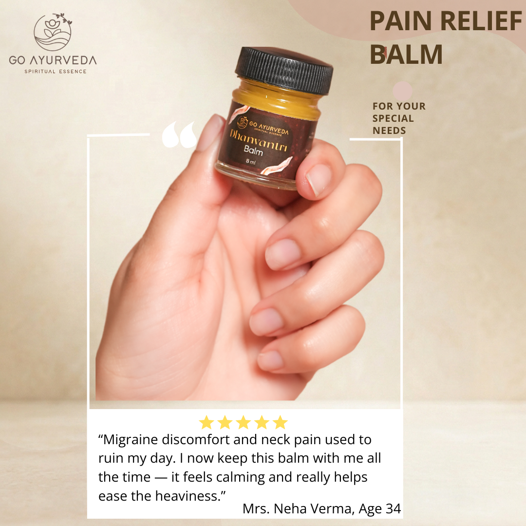 Balm for Pain Relief - 8 ML ( Pack of 4 ) | Fast Relief from Body Pain, Joint Pain, Headache, Cough & Cold