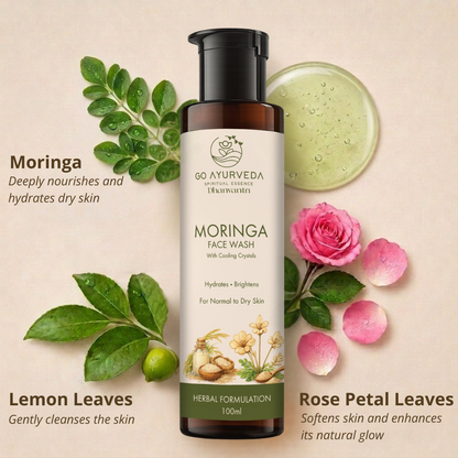 Moringa Face Wash | Hydrates, Nourishes & Brightens Skin | For Normal to Dry Skin | 100ml
