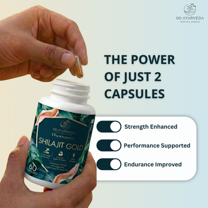 Shilajit Gold Capsules - Pure Himalayan Shilajit with Ashwagandha for Energy & Stamina | 60 Capsules