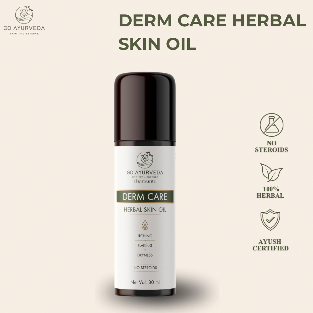Derm Care Oil Roll-On - Ayurvedic Oil for Psoriasis, Eczema, Itching & Rashes