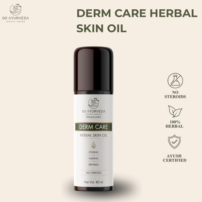 Derm Care Oil Roll-On - Ayurvedic Oil for Psoriasis, Eczema, Itching & Rashes