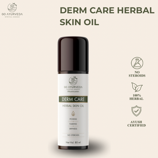 Derm Care Oil Roll-On - Ayurvedic Oil for Psoriasis, Eczema, Itching & Rashes