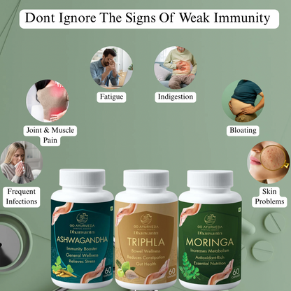 Immunity Kit | Ashwagandha, Triphla & Moringa Capsules